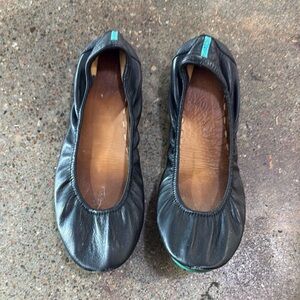 Tieks Black Leather Ballet Flats